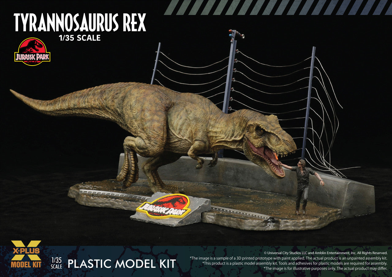 X-Plus, Jurassic Park T-Rex e Malcom Diorama in plastica