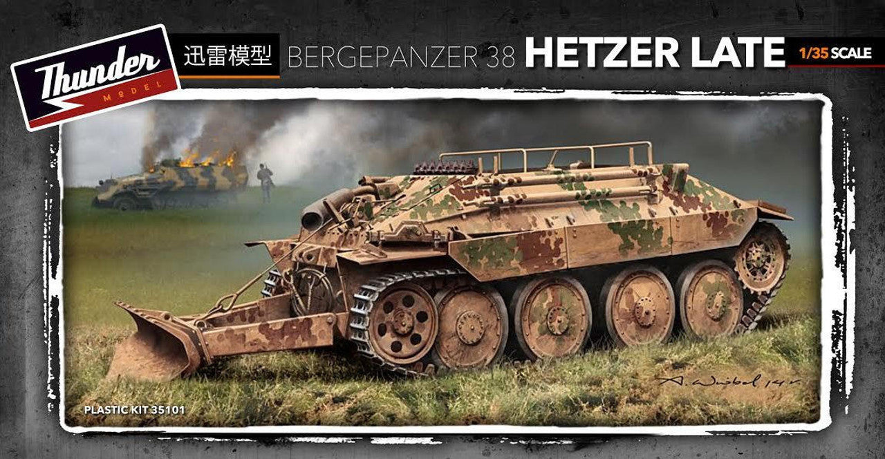 Modello Thunder, TND35101 - Modello 1/35 Thunder Bergepanzer 38 Hetzer Late