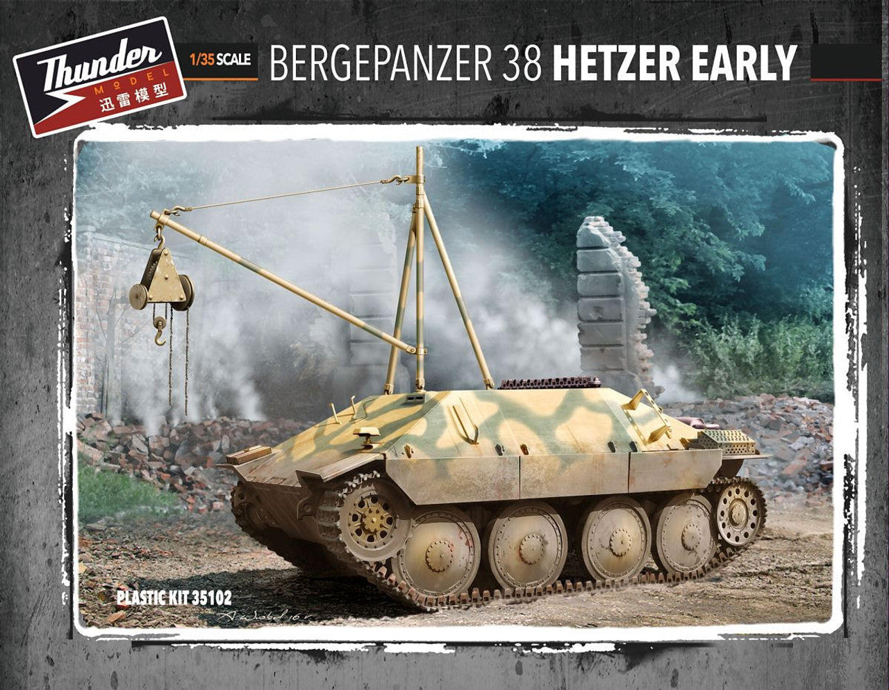 Modello Thunder, TND35102 - Modello 1/35 Thunder Bergepanzer 38 Hetzer Early